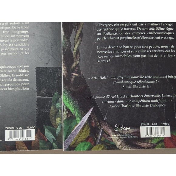 Les Royaumes Immobiles Ariel Holzl Tome 1 & 2 Fantasy French Books Set Softcover - Picture 11 of 16